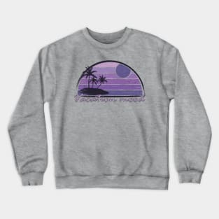 Vintage tropical vacation mood in purple Crewneck Sweatshirt